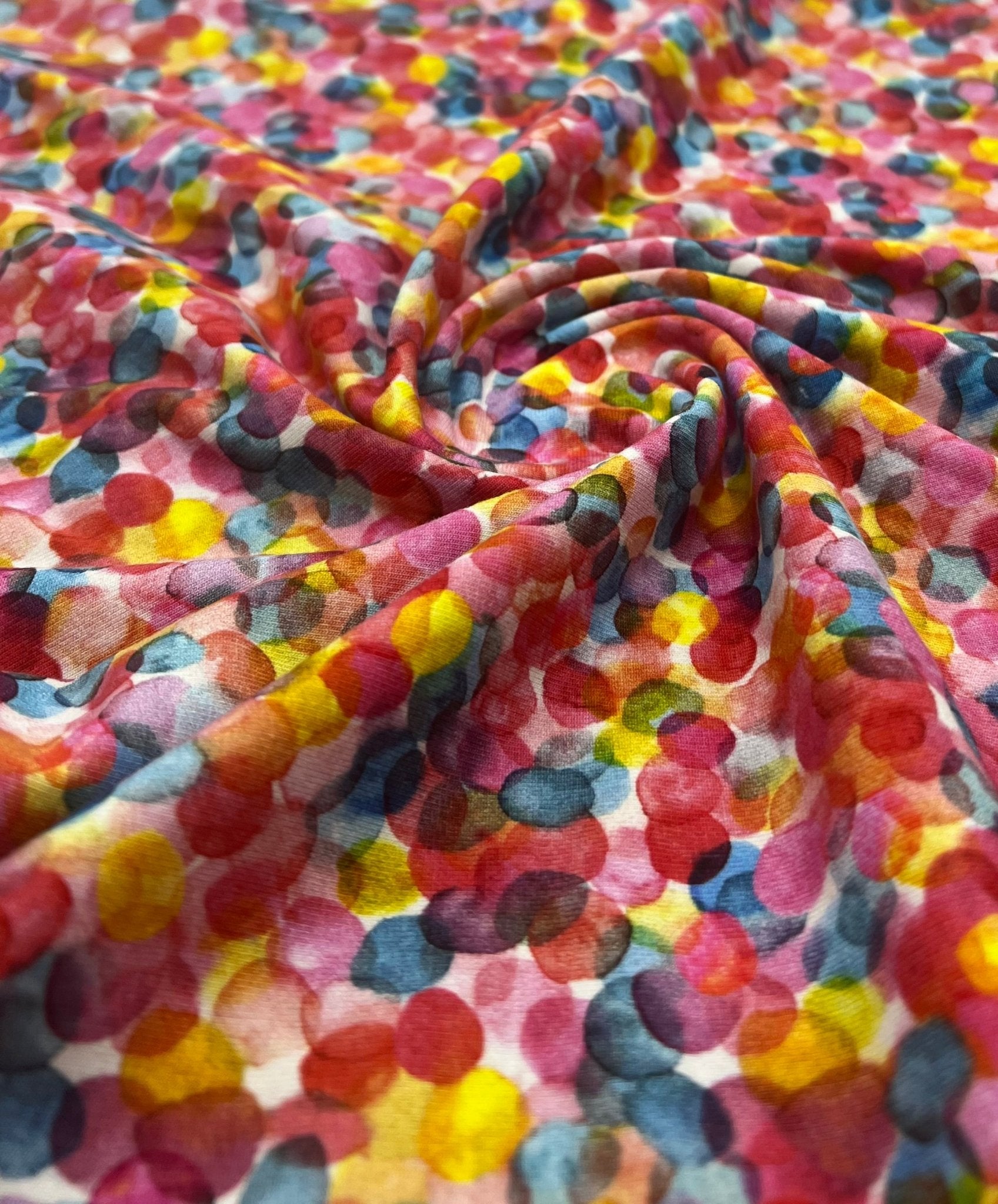 Watercolour Rainbow Cotton Stretch Jersey 200 GSM 95/5 Lycra 4 Way Stretch - T9 Fabrics